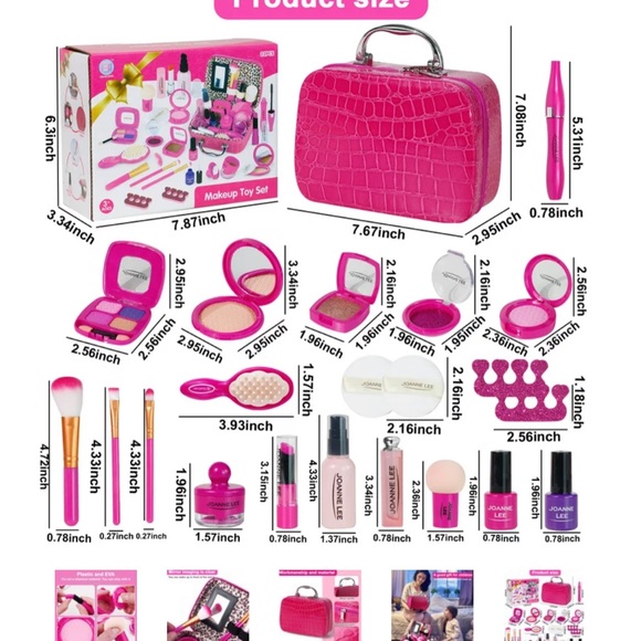 Pretend Makeup Kit, Kids Pretend Play Makeup Set - Picture 6 of 6